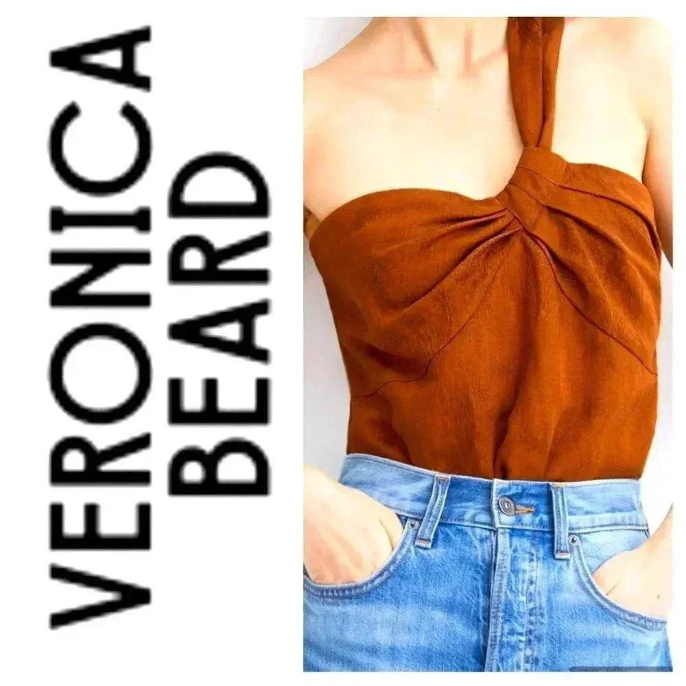 - Veronica Beard Belinda one-shoulder jacquard top- size 10